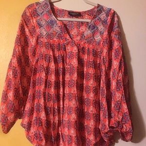 Sundance Catalog Feathers by Tolani embroidery top